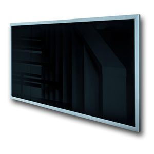 Fenix Infrarotheizung ECOSUN mit Aluminiumrahmen Schwarz 600 Watt (120 x 60 x 3cm), Oberfläche aus Glas - für Bad, Wohnraum, Schlafzimmer