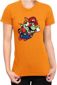Mario Zombie Fly Damen t-shirt Super Mario Bros Luigi Bowser, M / Orange