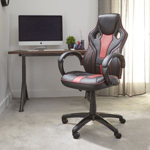X Rocker Maverick ergonomischer Gaming Stuhl / Bürostuhl / Schreibtischstuhl mit Armlehnen, drehbar und höhenverstellbar - belastbar bis 100kg