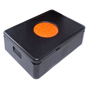 The Box Thermobox Universal klein, schwarz, Volumen: 68,5 x 48,5 x 22,5 cm (42 Liter), Nutzhöhe 16 cm - 1 Stück