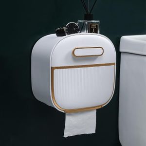Perforierter Tissue-Halter Schicht Toilettenpapierhalter Weiß (21cm*12cm*22.5cm)
