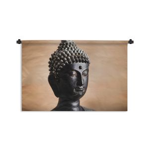MuchoWow® Tapiserie Věšení na zeď Buddha - Obličej - hnědý 150x100 Tapiserie dekorace Nástěnná šála