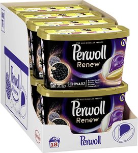 Perwoll Renew Caps Schwarz & Faser 8x18 Wäschen all in 1 Waschmittel Fasern