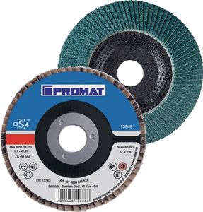 PROMAT Fächerscheibe D.180mm K.40 kon.INOX ZK PROMAT