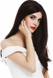 WIG ME UP Perücke Lace-Front lang glatt sleek Scheitel Braun Dunkelbraun TYM-060-LF-4/6