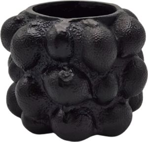 Deco4yourhome Vase - Zitrone - Schwarz - 17x17x13