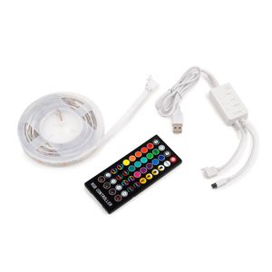 Emuca Octans RGB LED Strip Kit mit Fernbedienung und WIFI-Steuerung über APP (5V DC), 4 x 0,5 m, Kunststoff, 5209220