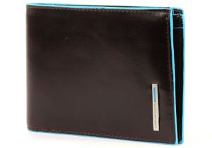 PIQUADRO Blue Square Slim Wallet Horizontal Mogano