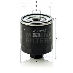 Filtr oleju MANN-FILTER W 712/52