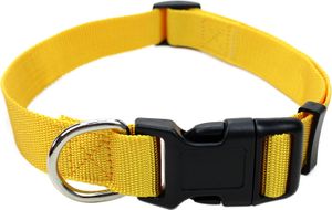Hundehalsband Nylon Halsband Hunde große Farbauswahl 3 Größen gelb Größe L