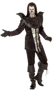 Gothic Herren-Kostüm Zombie schwarz silber Horror Größe: 56