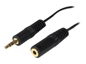 Startech.com 3,6m vergoldetes 3,5mm Miniklinken-Audio-Verlängerungskabel für Kopfhörer - Stecker auf Buchse - schwarz, lebenslange Garantie