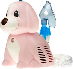 Omnibus  Puppy Elektrischer Inhalator Hündchen Inhaliergerät Set für Kinder und Erwachsene Vernebler Inhalation Maske für Erwachsene und Kinder Rosa