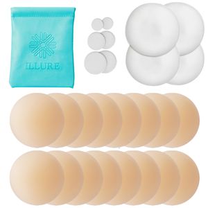 ILLURE Nippelpads, Damen [8 Paar] Nippelabdeckung mit Brustwarzenschutz