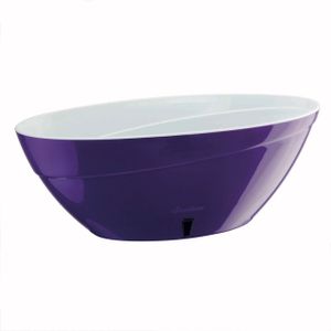 CALIPSO Selbstbewässerungstopf mit Wasserstandskontrolle und Textildocht vom Santino® Größe: 2l, Farbe: Violet - Weiß