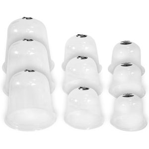 Frostschutz, Schneckenschutz, Aufzucht-Hilfe für Pflanzen:  9er Set YERDSPHÄRE MAXI (3x Maxi, 3xMidi, 3x Mini) - flexible Frühbeet-Pflanzglocke mit Erdnägeln