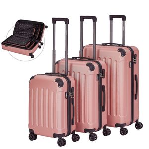 AREBOS cestovní kufry sada 3 pevných skořepinových kufrů na kolečkách klasické kufry sada kufrů M-L-XL sada