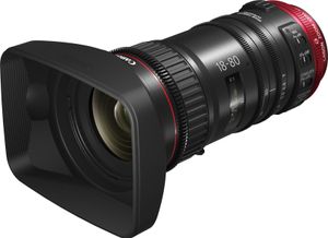 Canon CINEMA ZOOMLENS CN-E18-80 T4.4 L IS KAS S, Kinoobjektiv, 18 - 80 mm, Bildstabilisator, Canon EF, Autofokus