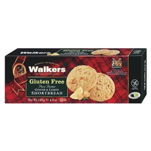 Walkers Gluten Free Pure Butter Ginger und Lemon Shortbread 140g