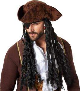 Uni Piratenhut - braun/schwarz