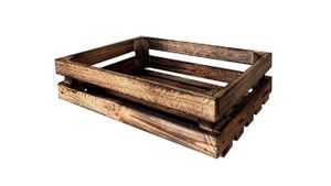 Neue Obstkisten Holzkisten Weinkisten Apfelkisten Geflammte 40x30x12cm