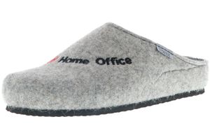 TOFEE Herren Hausschuhe Pantoffeln Pantoletten Naturwollfilz (#HomeOffice) grau, Größe:44, Farbe:Grau