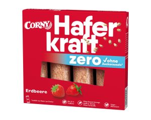 Corny Müsliriegel HAFERKRAFT ZERO Erdbeere, 4x35g