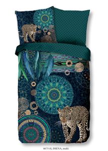 Hip Bettwäsche mit Mandalas, Federn und ein Leopard - Imena - 155x220 cm - 100% Baumwolle / Satin