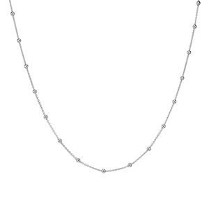 MATERIA Kugel Halskette Damen Silber 925 - Silberkette Kugelkette für Frauen Mädchen 1,3mm in 40 45 50 55 60 70cm, Länge Halskette:40 cm