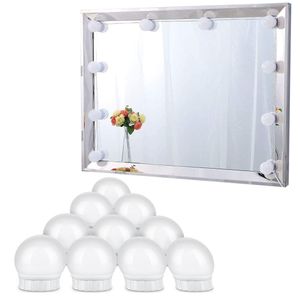 Kozmetické zrkadlo Hollywood LED Zrkadlové svetlo pre make up na toaletný stolík 10 LED Stmievateľné kozmetické 3 farby svetla  Osvetlením biely Retoo