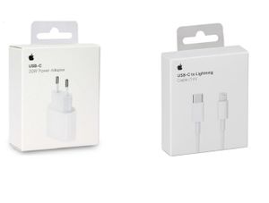 Original Apple iPhone -20W USB-C Ladegerät +1m USB-C Lightning Kabel für iPhone 13