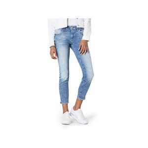 mavi Jeans Adriana Ankle-Jeans Super Skinny Damen Sommer-Jeans 7/8 Mid Rise mit Used Waschung Blau, Größe:W24