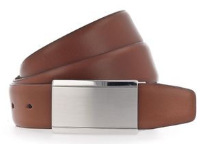 Vanzetti Leder Gürtel Dresscode: Business 35mm Cambered Belt W105 Light Brown hellbraun