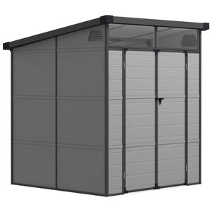 Outsunny Gerätehaus Kunststoff 3,24m³ 190x191x215cm Geräteschuppen mit Pultdach