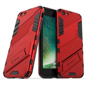 LaimTop Armor Hülle für iPhone 6 / 6s, Hybrid PC TPU Bumper Stoßfestes Schutzhülle mit Standfunktion für iPhone 6 / 6s Rot