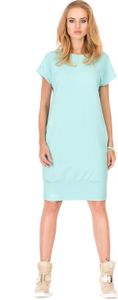 Damen Kleid klassisch elegant Sommer Mini-Kleid, Mintgrün/M/38