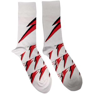 David Bowie - Socken für Herren/Damen Unisex RO6597 (40,5 EU - 45,5 EU) (Weiß/Rot/Schwarz)