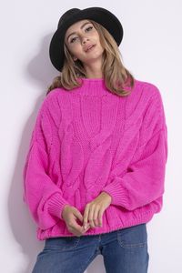 Oversize-Pullover für Damen, rosa, Fobya, Gr. L/XL