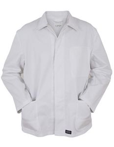 Herren Classic Long Work Jacket bis 60 Grad waschbar - Farbe: White - Größe: 52