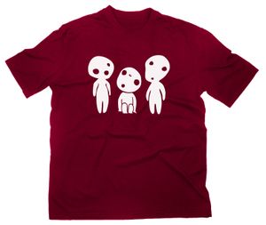 Styletex23 T-Shirt Kodama Baumgeist Geist, maroon, M