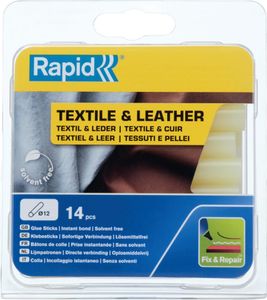 Lepiace tyčinky na textil a kožu Ø 12 x 94 mm 14 ks. Blister Rapid, 4051661034299