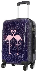 Kleiner Handgepäck 35 Li Reisekoffer Flamingo Vogel Motiv Koffer 55 cm Bowatex