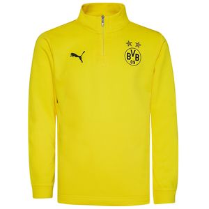 152|Borussia Dortmund BVB PUMA Prematch 1/4 Zip Kinder Sweatshirt 765022-01