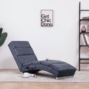 Moderne- Massage Relaxsessel Relaxliege Liegesessel Loungesessel für Wohnzimmer Grau Wildleder-Optik