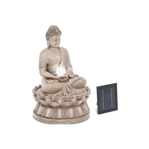 solární zahradní fontána hillvert - sedící postava Buddhy - LED osvětlení