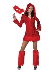 Teufelskostüm Teufel Kostüm Kleid Satan Devil Teufelin Halloween Damen Karneval 40/42