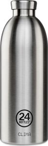 24Bottles Edelstahl Trinkflasche Brushed Steel 0,85 l, auslaufsicher, für heiße und kalte Getränke