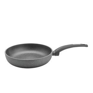 FLORINA - Bratpfanne aus Aluminium LAVA STONE | 24 cm Durchmesser | Tiefe Pfanne Induktion | Antihaftbeschichtet Universalpfanne | Geeignet für Induktionsherd, Gasherd und Elektroherd (Grau)