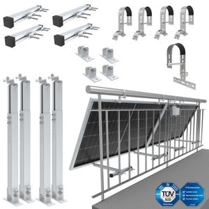 NuaSol Balkonkraftwerkhalterung Geländer Befestigung  - & PV-Montagesysteme2 Solarmodule Photovoltaik