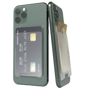 EAZY CASE Kartenhalter für Smartphones, Starkhaftendes Kartenetui, selbstklebend, Kartenfach für das Handy, Kartenhülle, Halterung für Ausweise, Halter für Kreditkarte, EC-Karte, Halter für Visitenkarten, Transparent